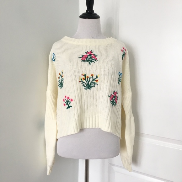 Urban Outfitters Sweaters - Floral Embroidered Sweater